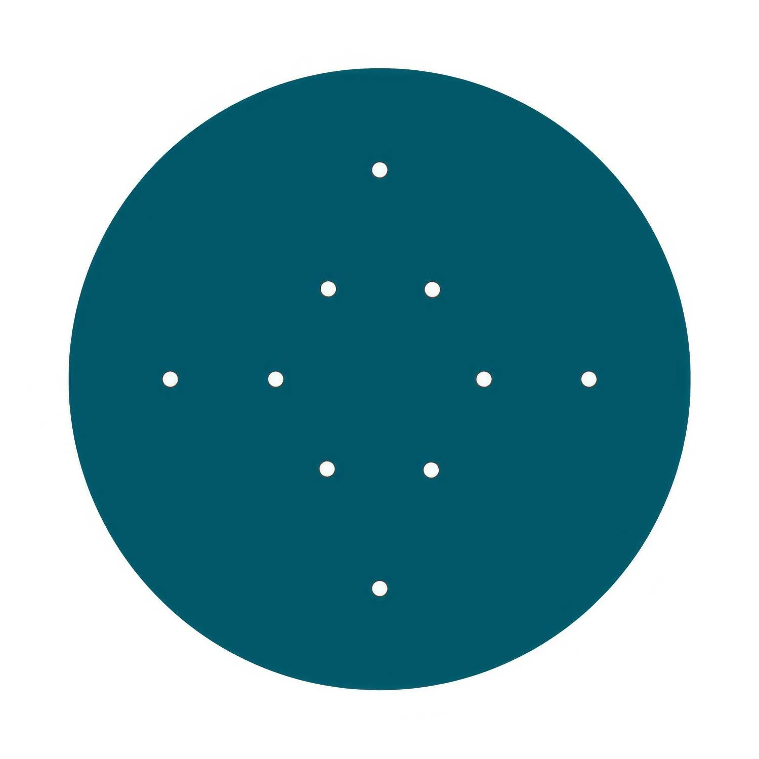 XXL Ceiling Rose Rose-One round, 400 mm diameter with 10 holes and 4 side holes - Petrol Blue - Image 3