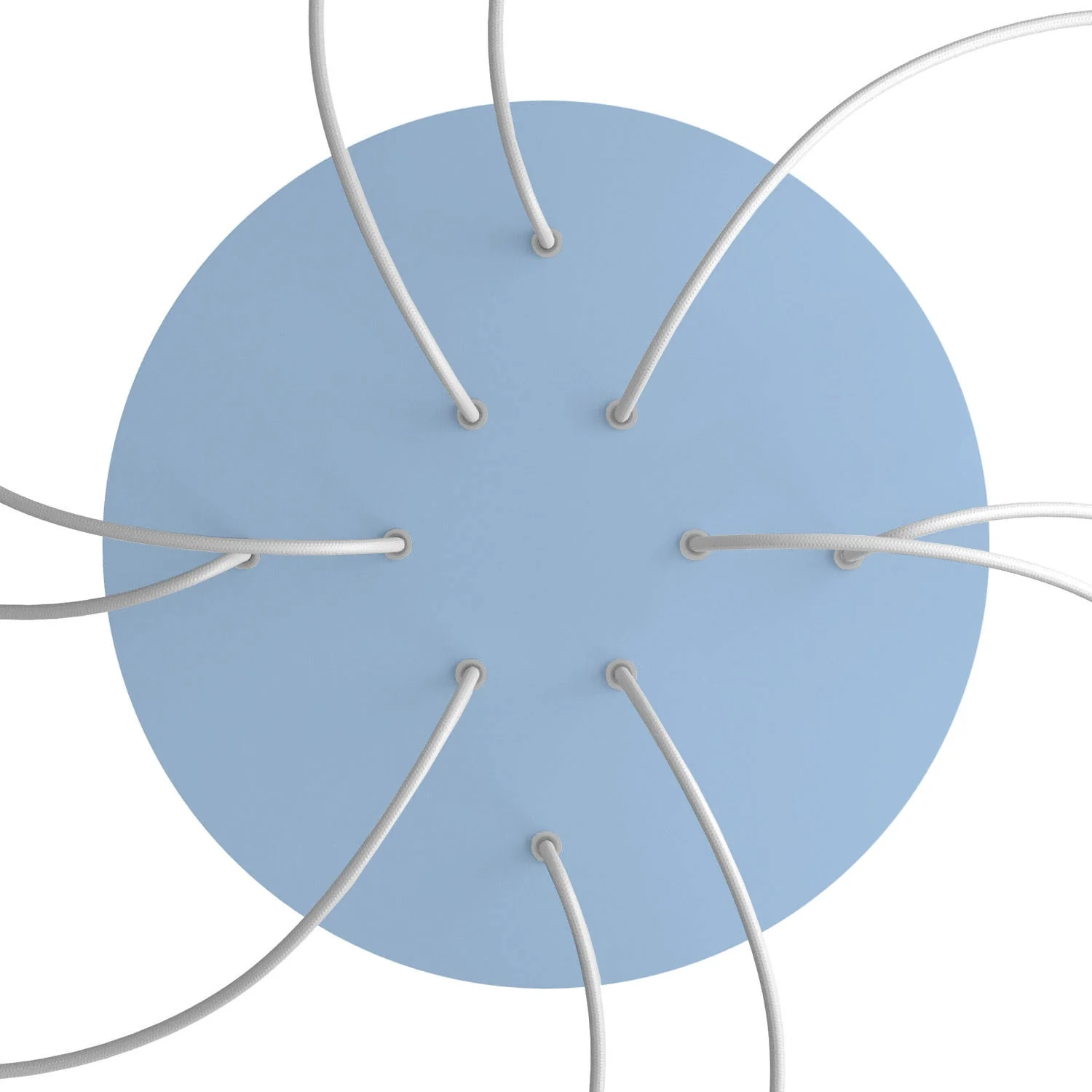 XXL Rose-One round ceiling rose, 400 mm diameter with 10 holes and 4 side holes - Powder blue - Image 2