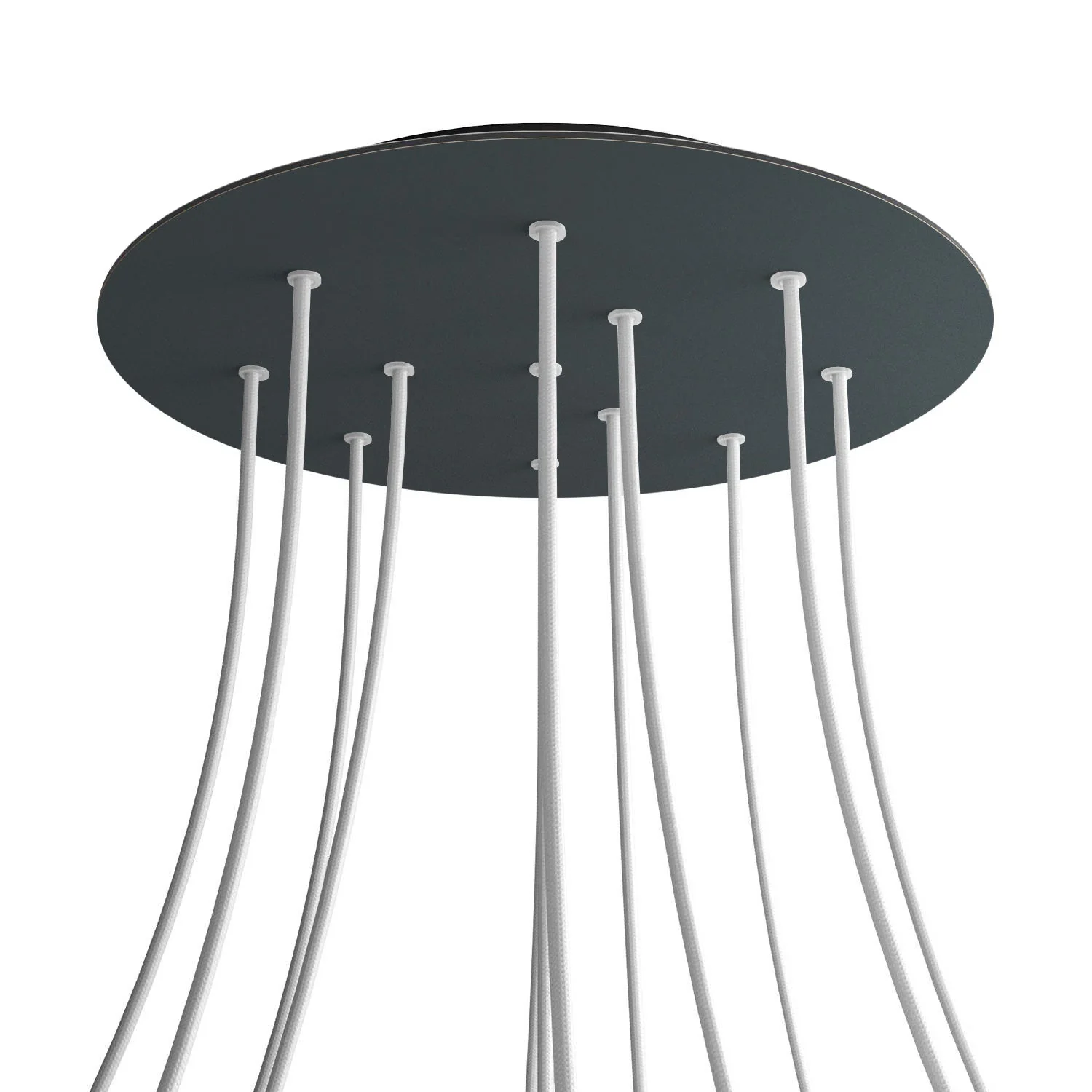 XXL Rose-One round ceiling rose, 400 mm diameter with 12 holes and 4 side holes - Anthracite - Image 8