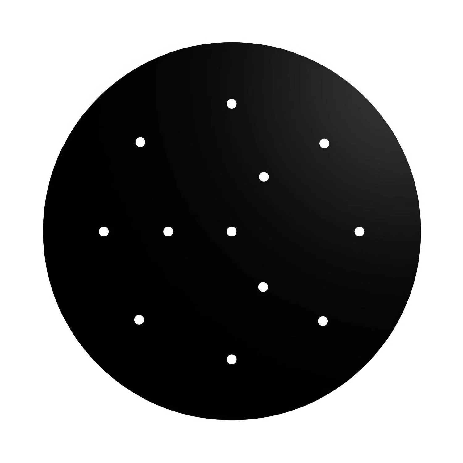 XXL Rose-One round ceiling rose, diameter 400 mm with 12 holes and 4 side holes - Matt black - Image 3