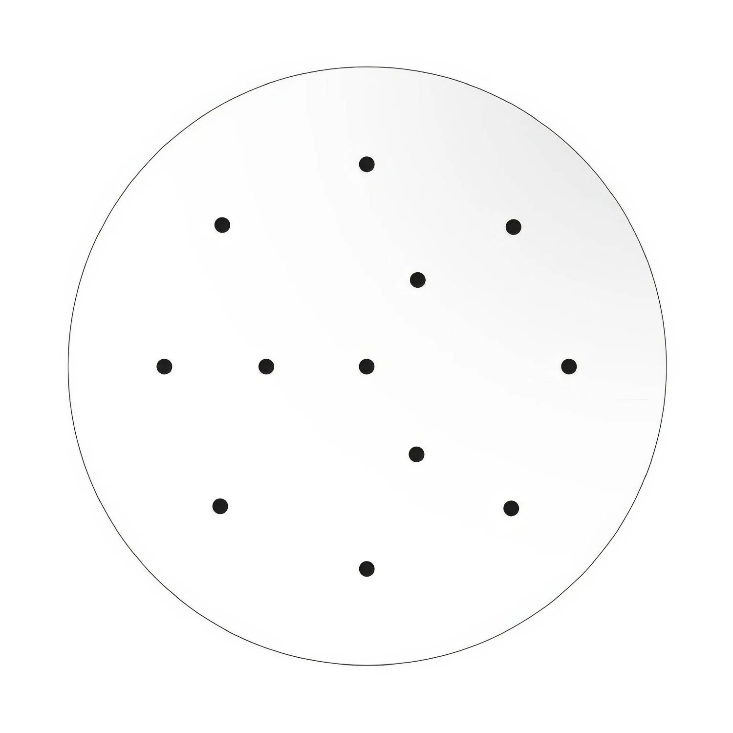 XXL Rose-One round ceiling rose, 400 mm diameter with 12 holes and 4 side holes - Matt white - Image 3