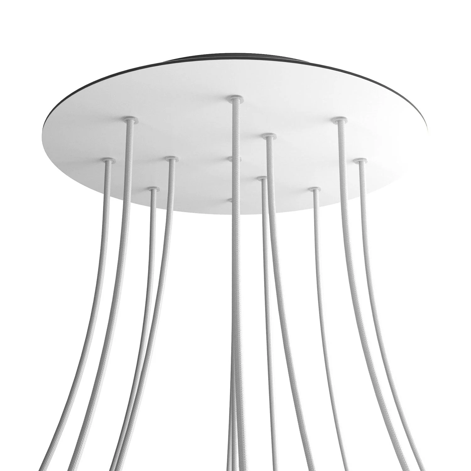 XXL Rose-One round ceiling rose, 400 mm diameter with 12 holes and 4 side holes - Matt white - Image 8