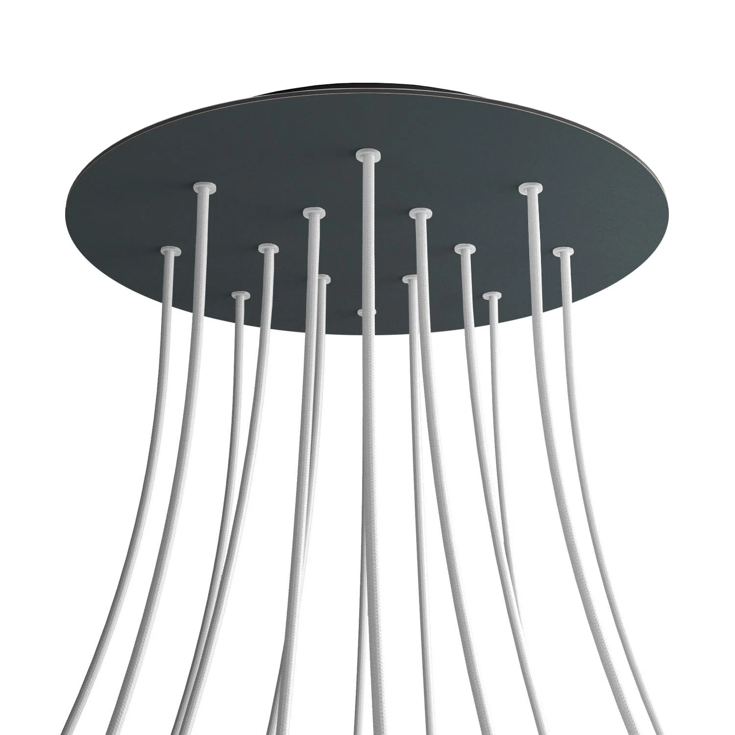 XXL Rose-One round ceiling rose, 400 mm diameter with 14 holes and 4 side holes - Anthracite - Image 8