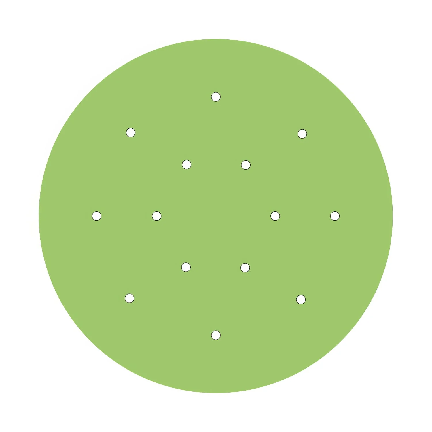 XXL ceiling rose Rose-One round, 400 mm diameter with 14 holes and 4 side holes - Meadow green - Image 3