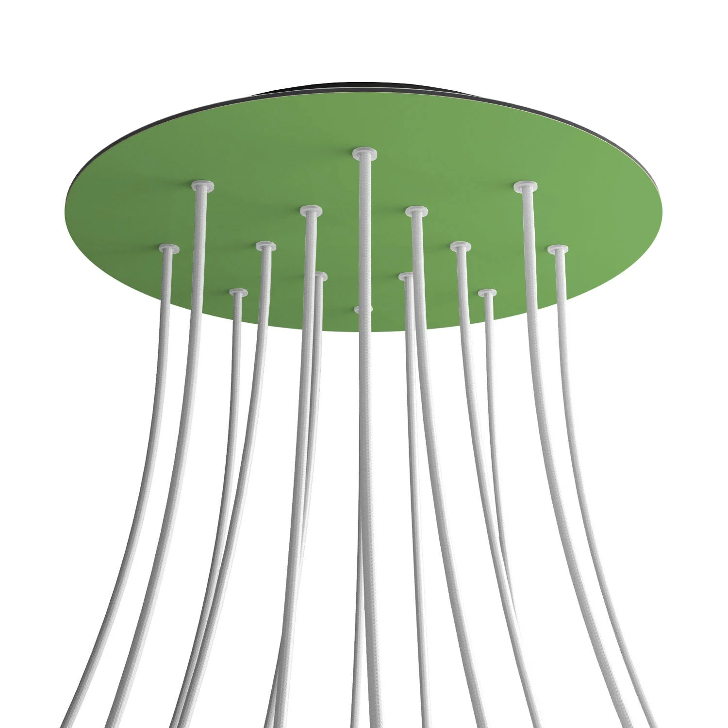 XXL ceiling rose Rose-One round, 400 mm diameter with 14 holes and 4 side holes - Meadow green - Image 8