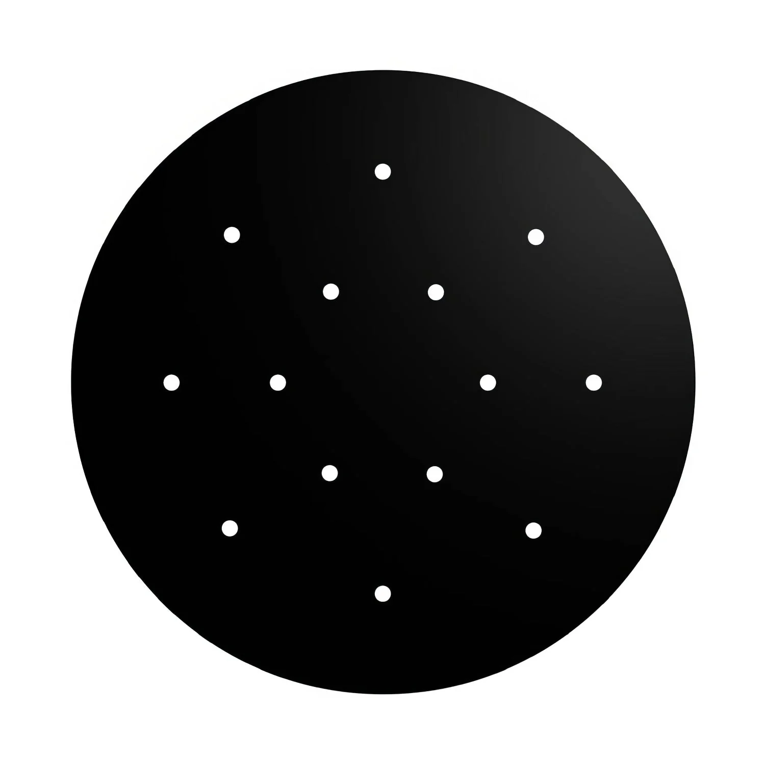 XXL Rose-One round ceiling rose, diameter 400 mm with 14 holes and 4 side holes - Matt black - Image 3