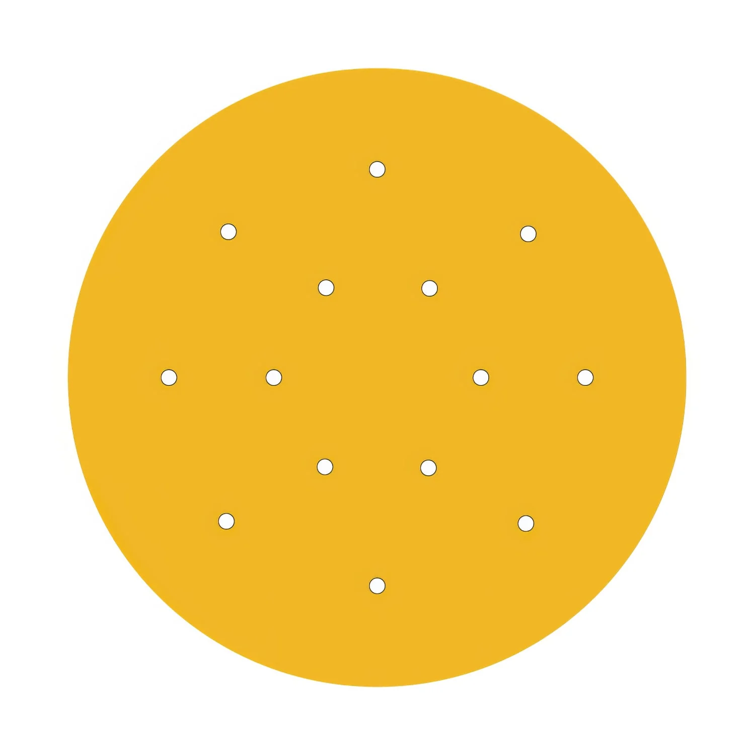 XXL Rose-One round ceiling rose, 400 mm diameter with 14 holes and 4 side holes - Mustard - Image 3