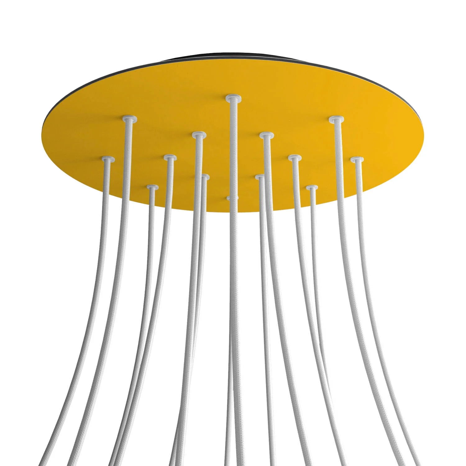 XXL Rose-One round ceiling rose, 400 mm diameter with 14 holes and 4 side holes - Mustard - Image 8