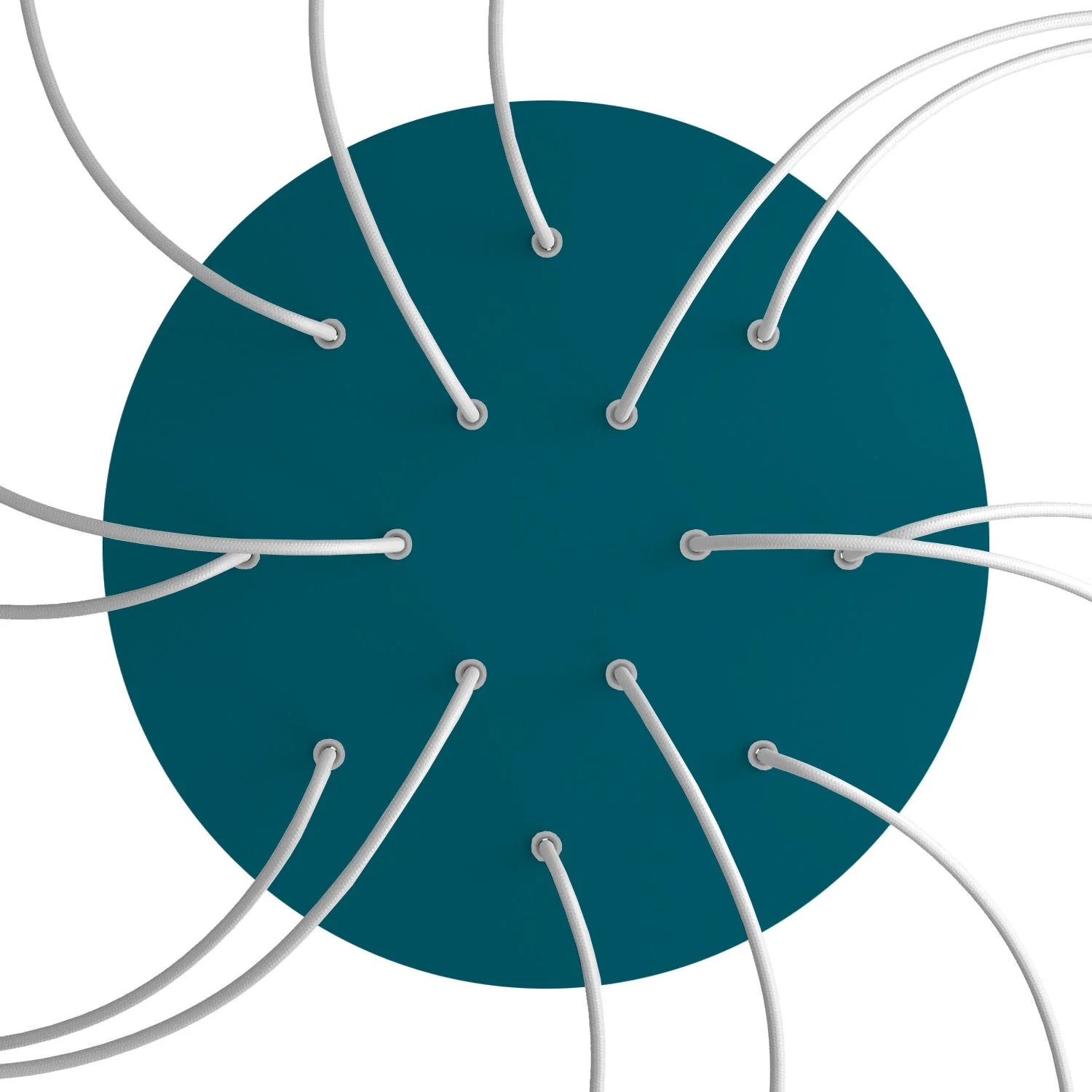 XXL Ceiling rose Rose-One round, diameter 400 mm with 14 holes and 4 side holes - Petrol - Image 2