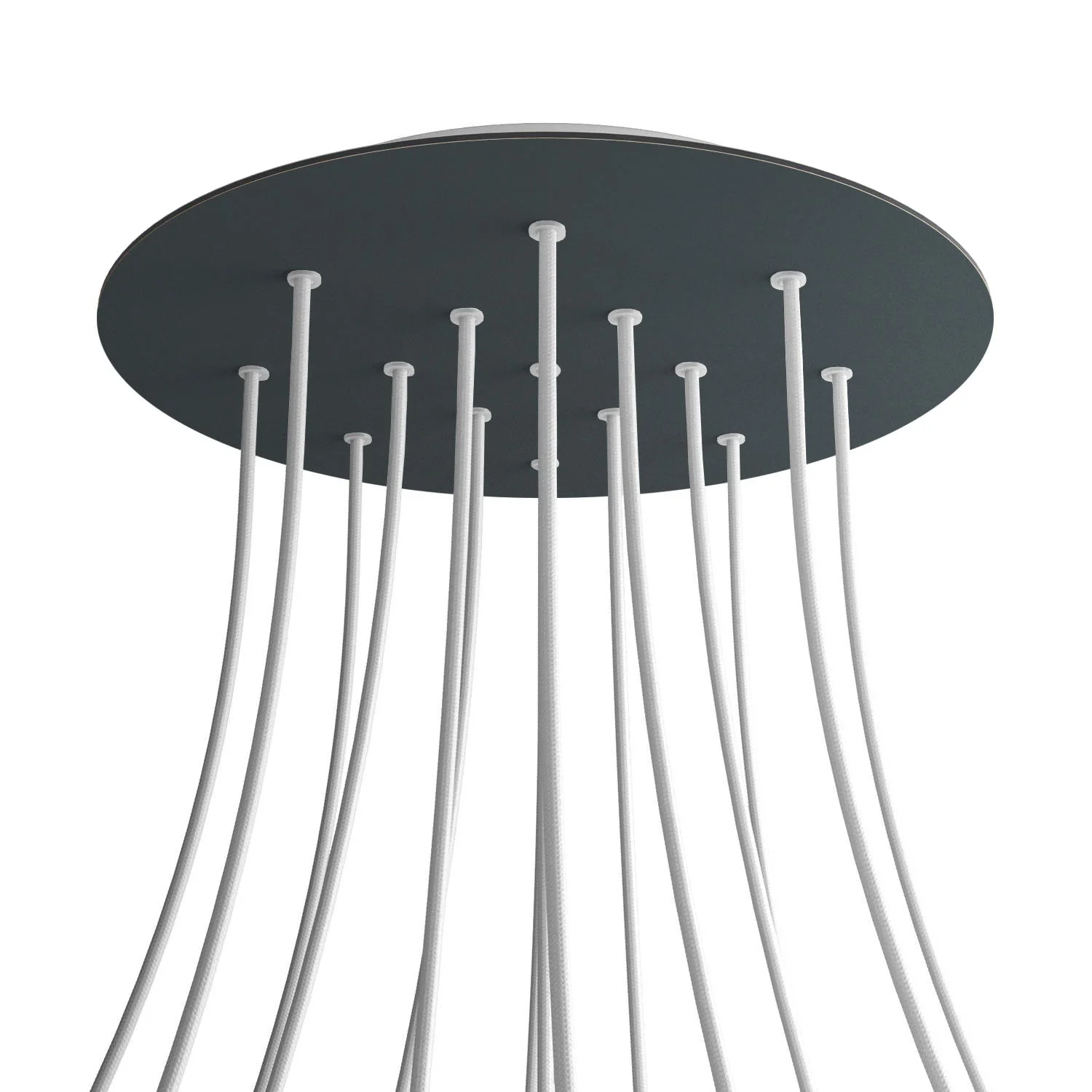XXL Rose-One round ceiling rose, 400 mm diameter with 15 holes and 4 side holes - Anthracite