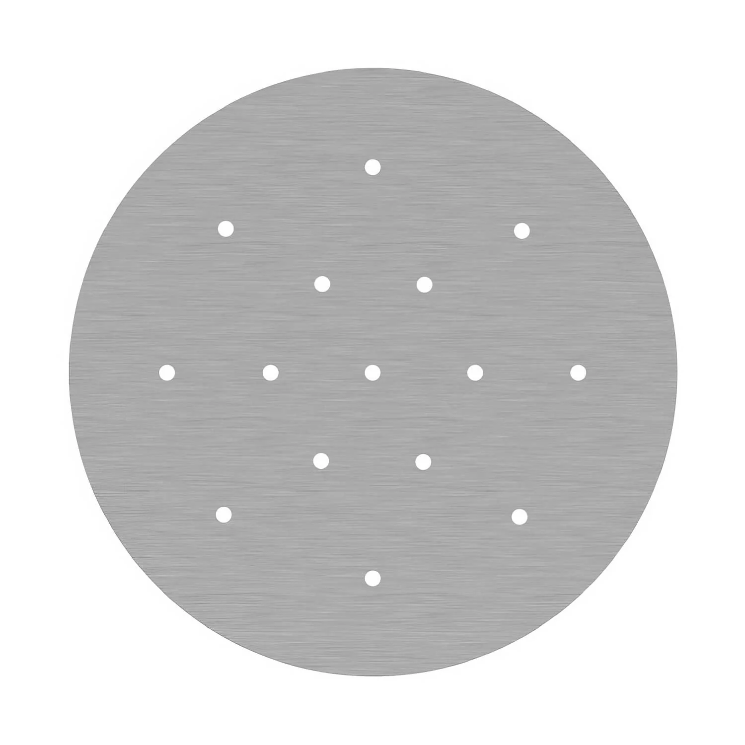 XXL Rose-One round ceiling rose, 400 mm diameter with 15 holes and 4 side holes - Satin steel Dibond - Image 3