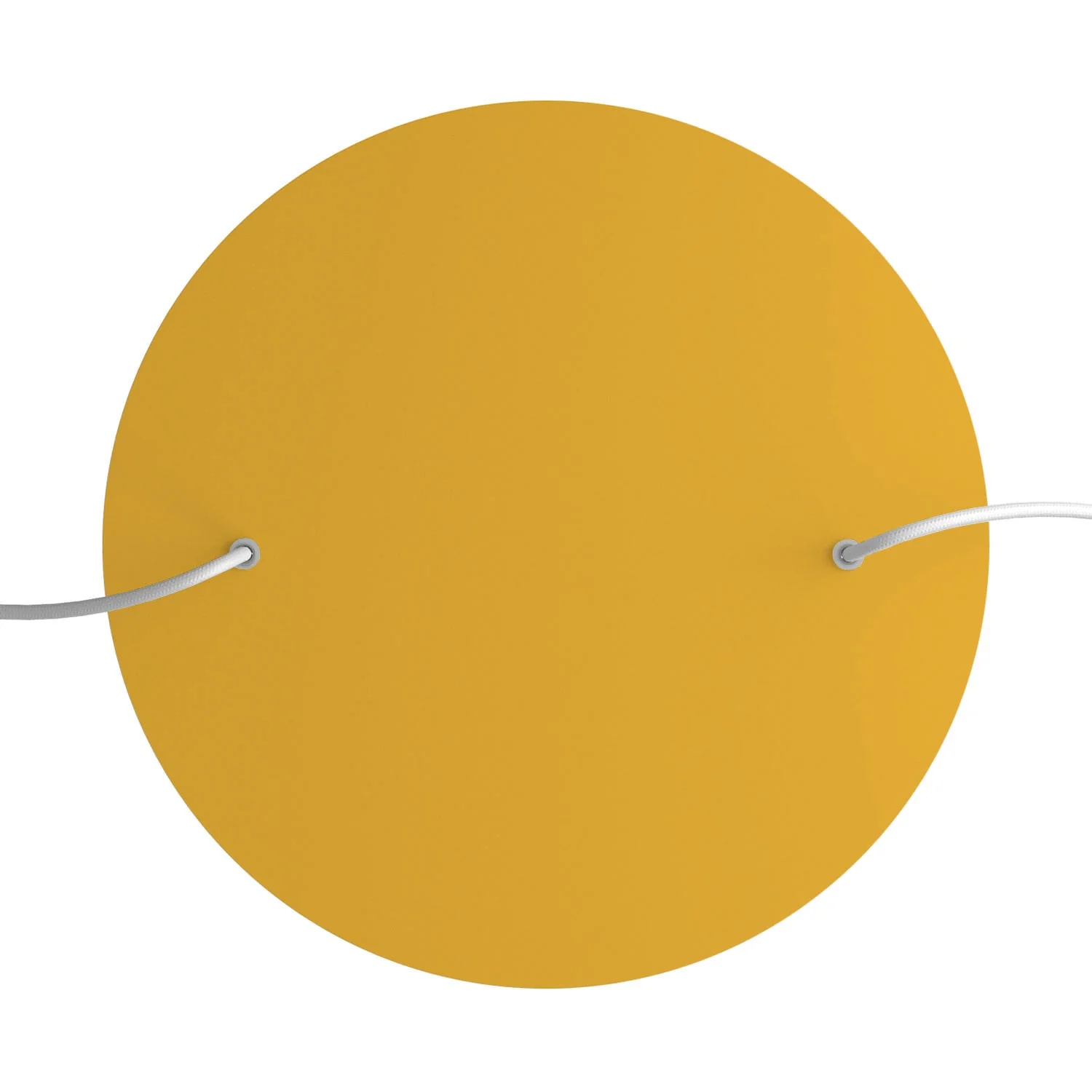 XXL round Ceiling rose Rose-One, diameter 400 mm with 2 holes and 4 side holes - Mustard - Image 2