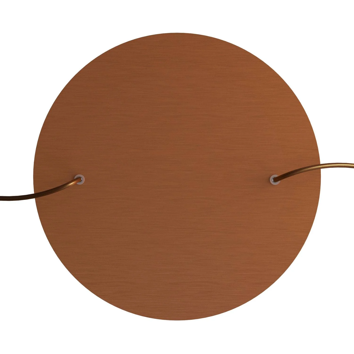 XXL Rose-One round ceiling rose, 400 mm diameter with 2 holes and 4 side holes - Satin copper Dibond - Image 2