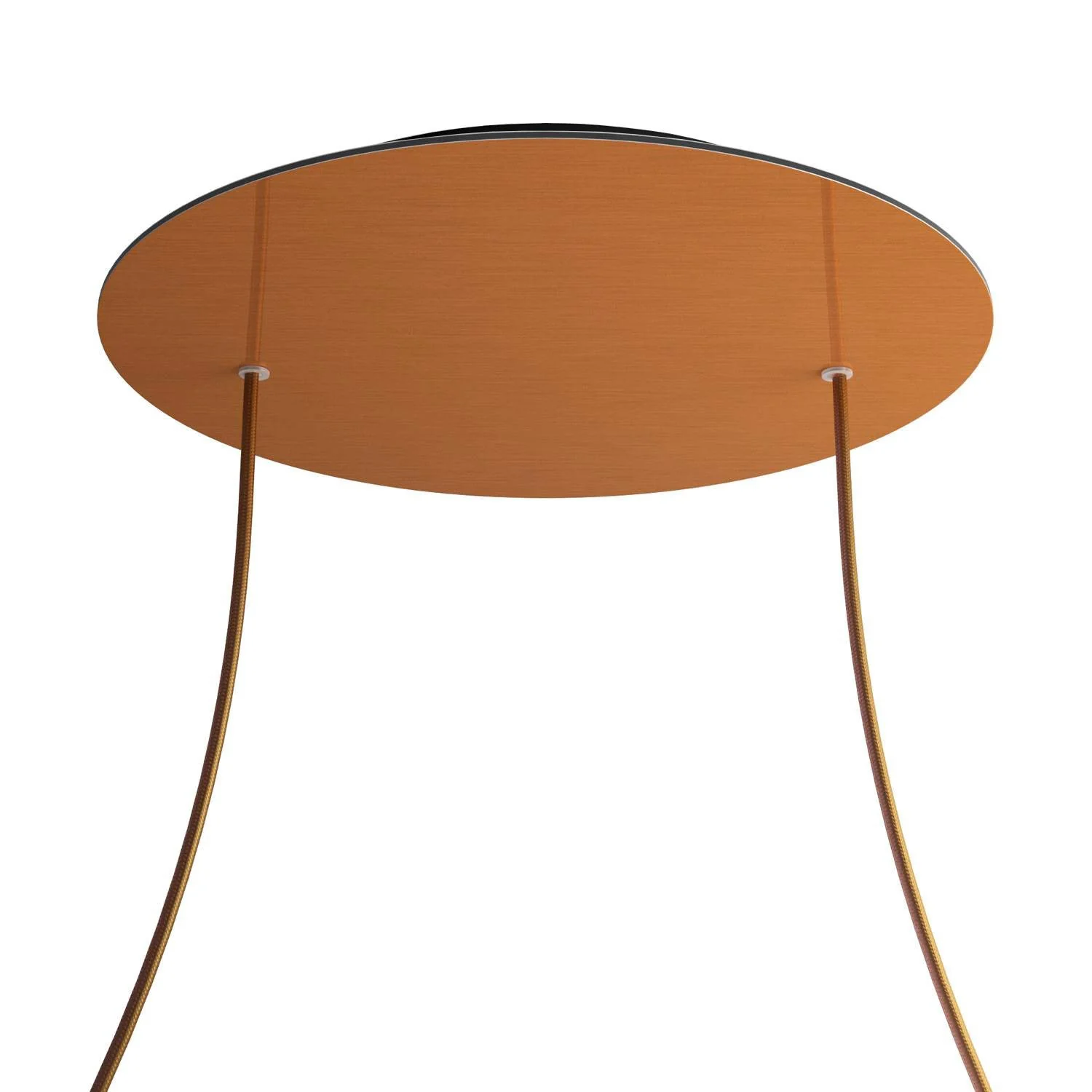 XXL Rose-One round ceiling rose, 400 mm diameter with 2 holes and 4 side holes - Satin copper Dibond - Image 8