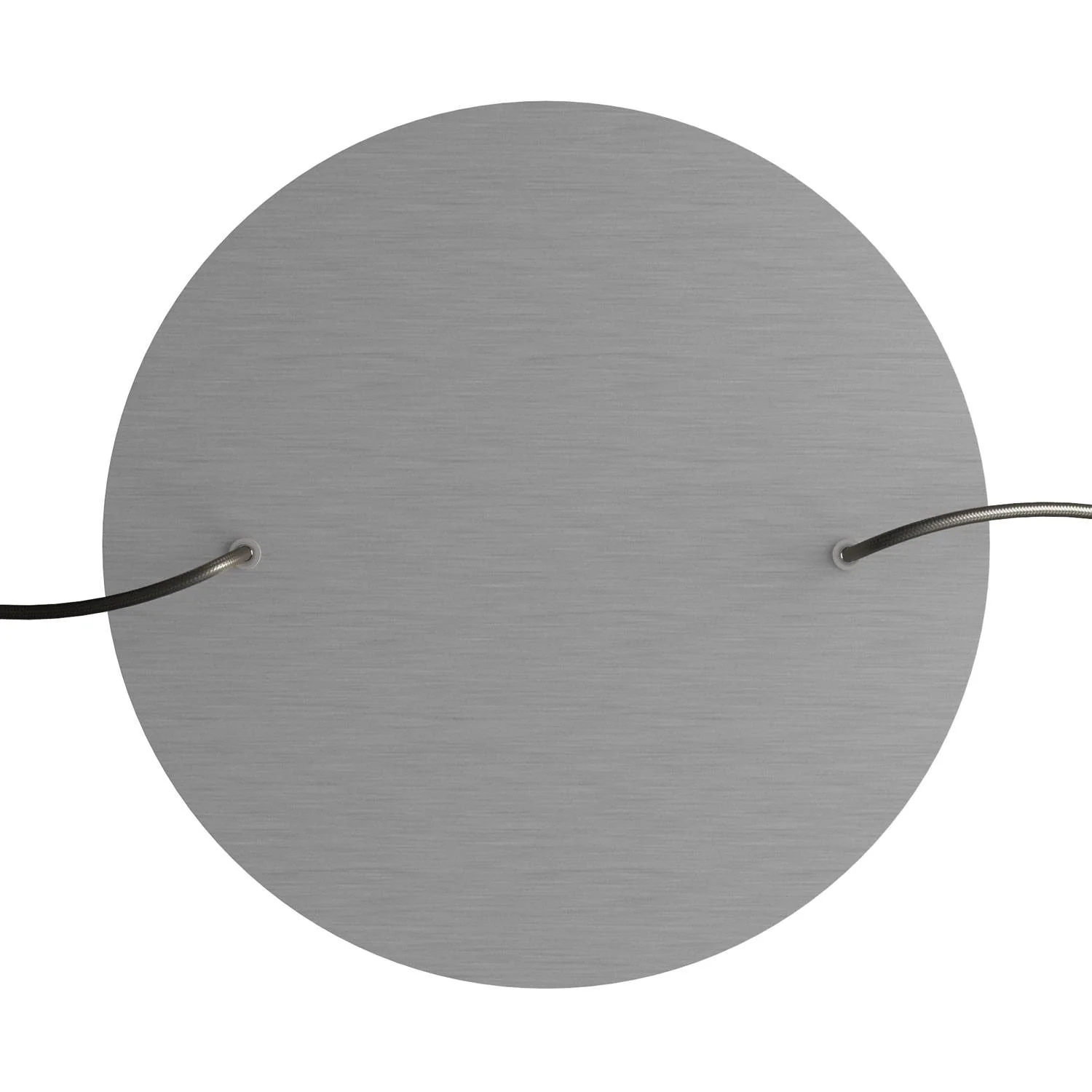 XXL Ceiling rose Rose-One round, 400 mm diameter with 2 holes and 4 side holes – Satin steel Dibond - Image 2