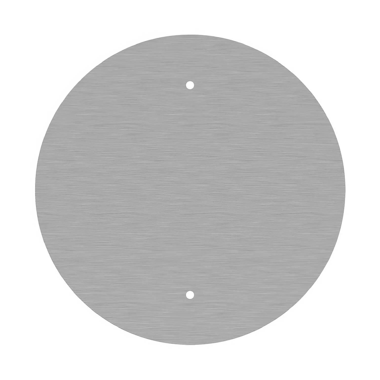 XXL Ceiling rose Rose-One round, 400 mm diameter with 2 holes and 4 side holes – Satin steel Dibond - Image 3