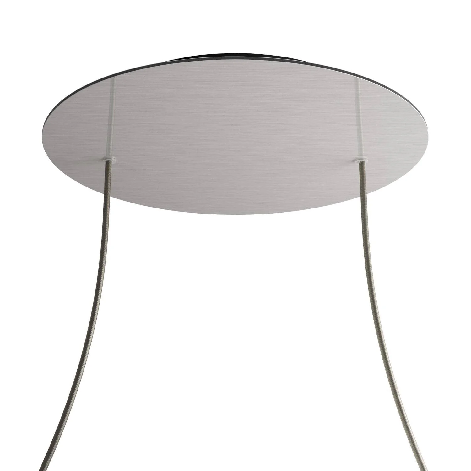 XXL Ceiling rose Rose-One round, 400 mm diameter with 2 holes and 4 side holes – Satin steel Dibond - Image 8