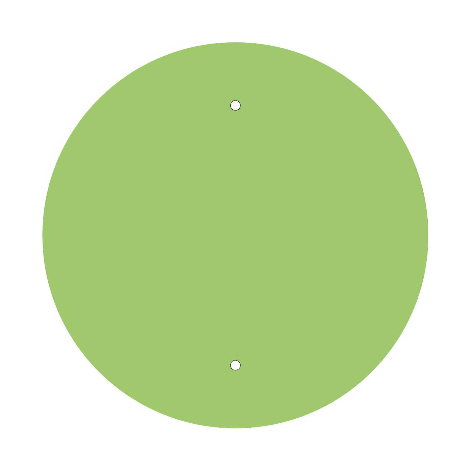 XXL Rose-One round ceiling rose, diameter 400 mm with 2 holes and 4 side holes - Meadow green - Image 3