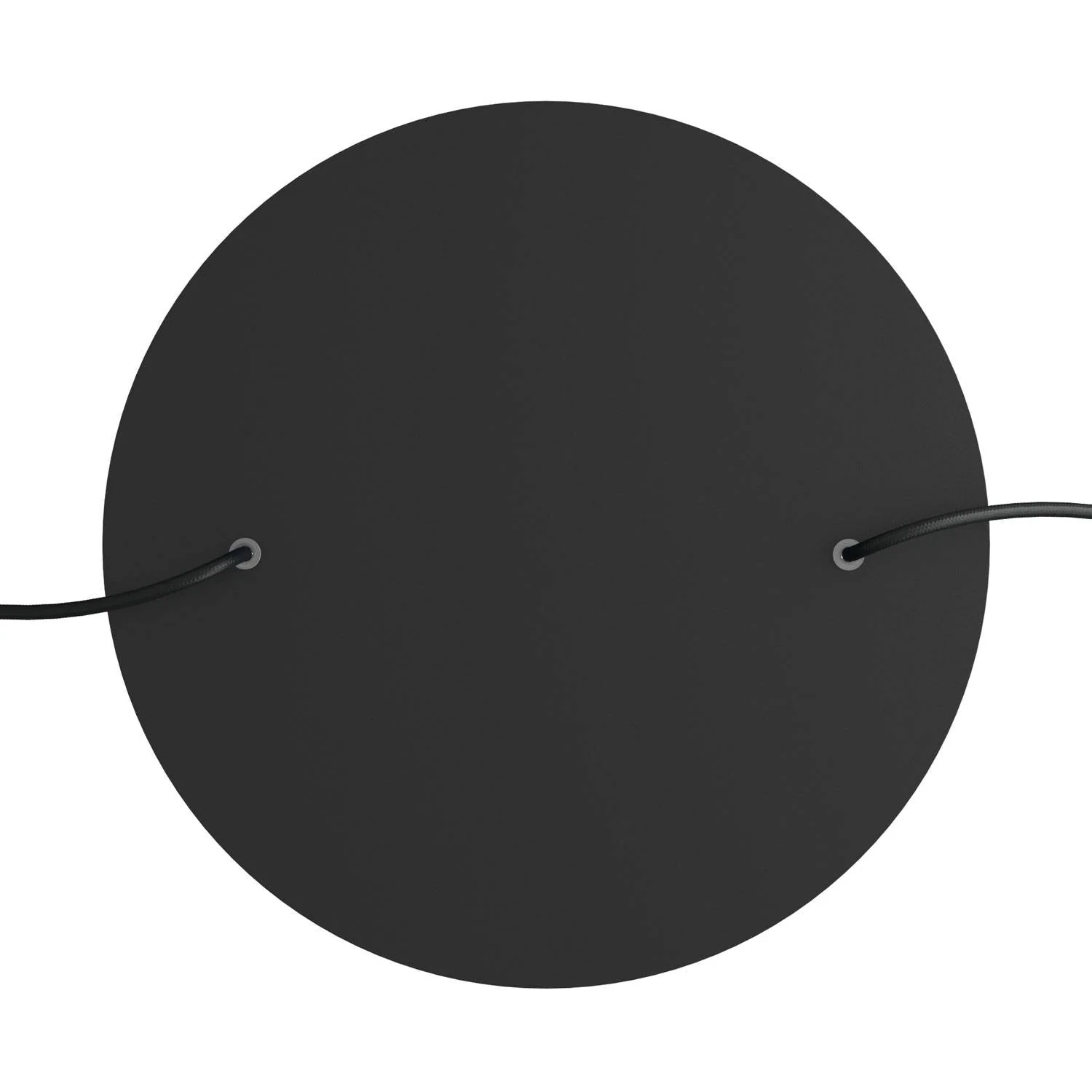 XXL Rose-One round ceiling rose, 400 mm diameter with 2 holes and 4 side holes – Matt black - Image 2