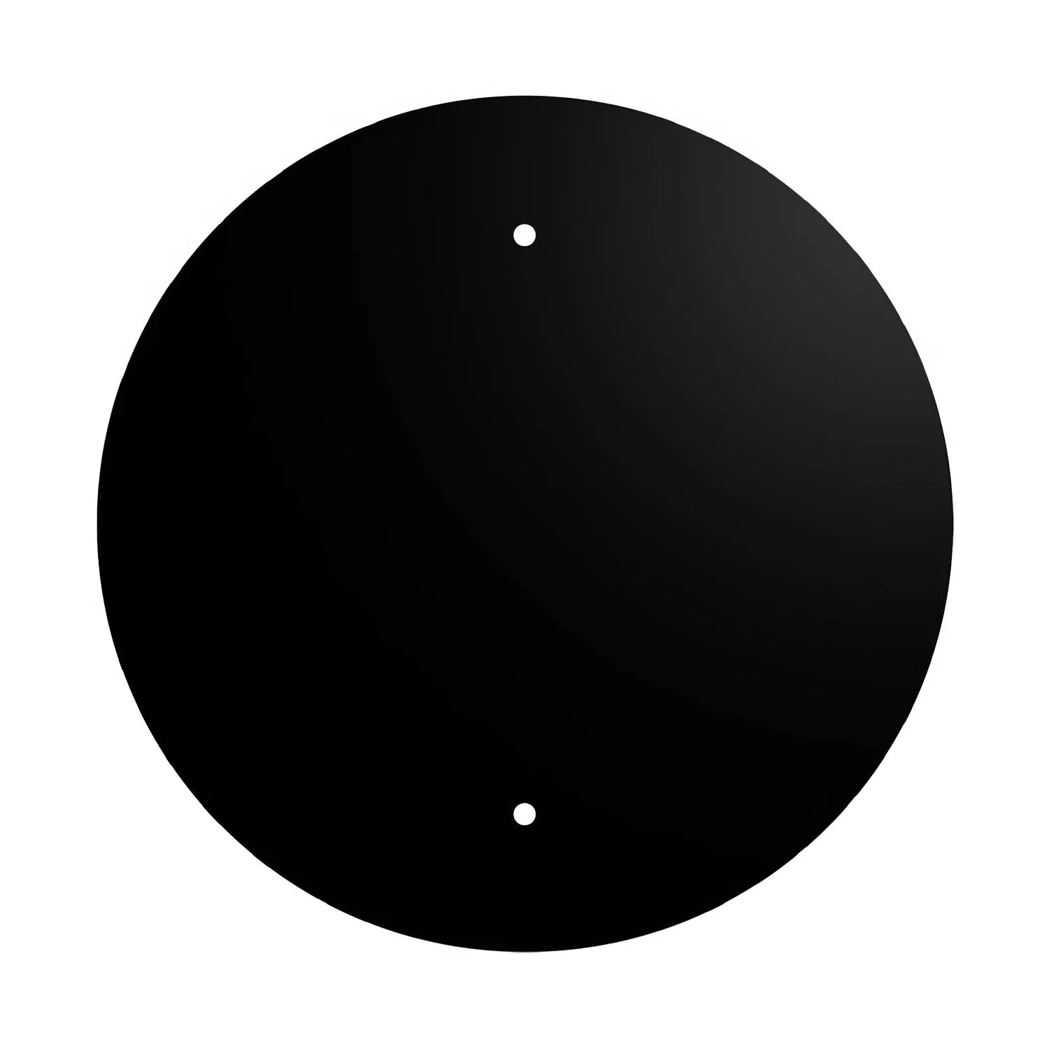 XXL Rose-One round ceiling rose, 400 mm diameter with 2 holes and 4 side holes – Matt black - Image 3