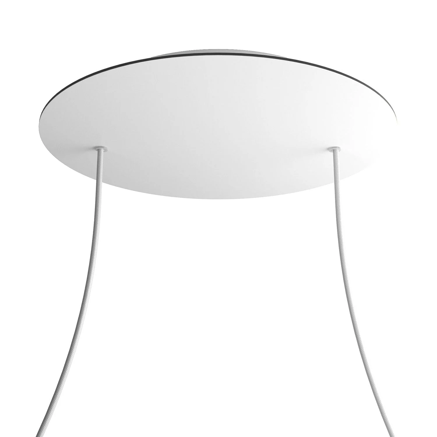 XXL round Rose-One ceiling rose, diameter 400 mm with 2 holes and 4 side holes - Matt white
