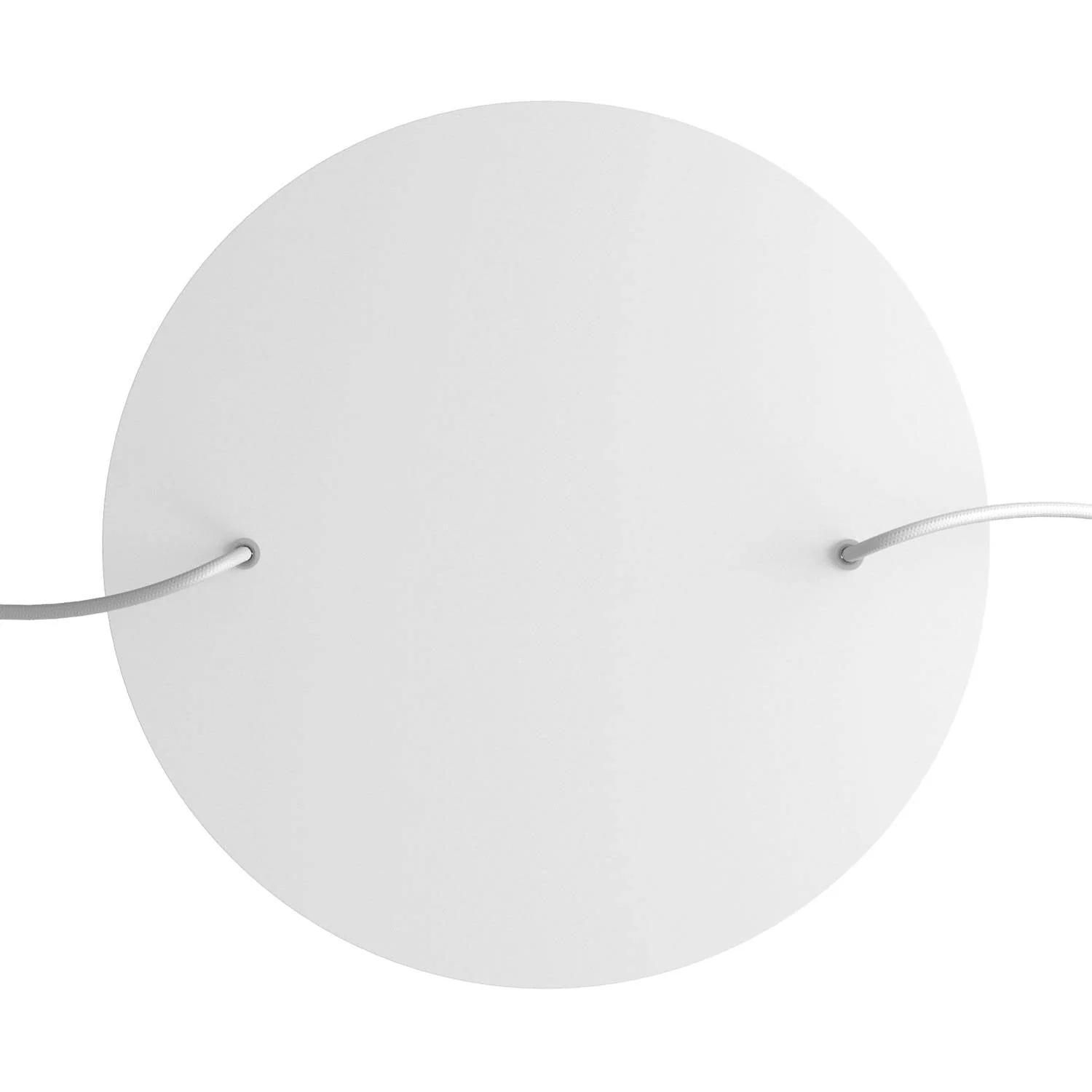 XXL round Rose-One ceiling rose, diameter 400 mm with 2 holes and 4 side holes - Matt white - Image 2