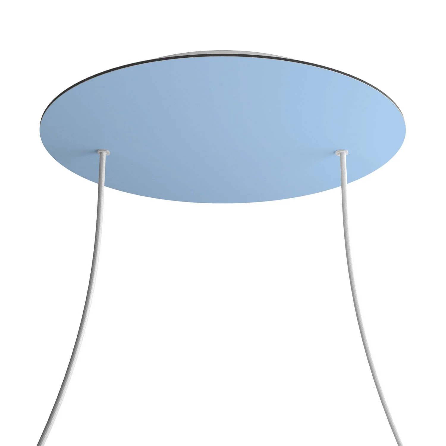 XXL Ceiling rose Rose-One round, diameter 400 mm with 2 holes and 4 lateral holes - Powder blue