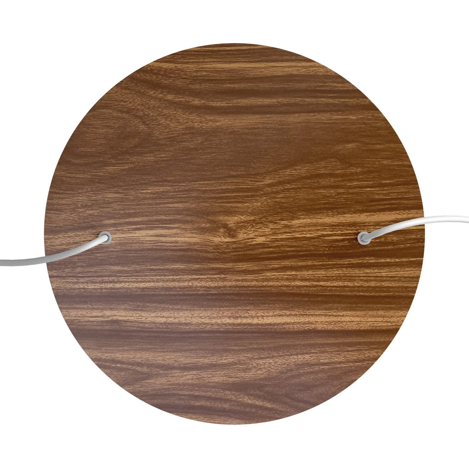 XXL round ceiling rose Rose-One, 400 mm diameter with 2 holes and 4 side holes - Wood - Image 2