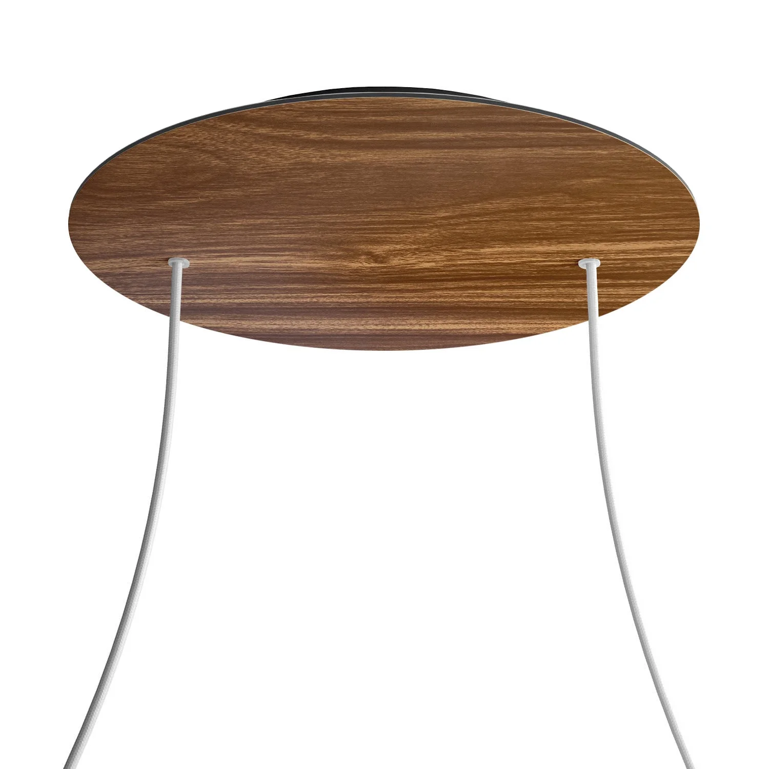 XXL round ceiling rose Rose-One, 400 mm diameter with 2 holes and 4 side holes - Wood - Image 8