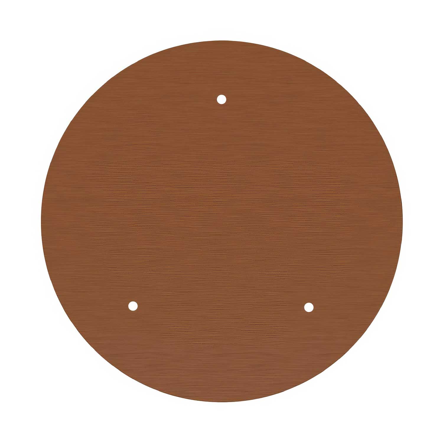 Ceiling rose XXL Rose-One round, diameter 400 mm with 3 holes and 4 side holes - Satin copper Dibond - Image 3