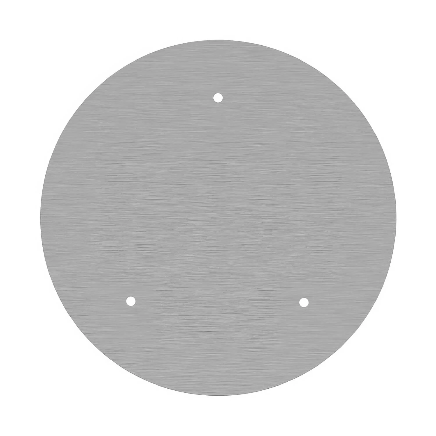 XXL round Ceiling rose Rose-One, 400 mm diameter with 3 holes and 4 side holes – Satin steel Dibond - Image 3