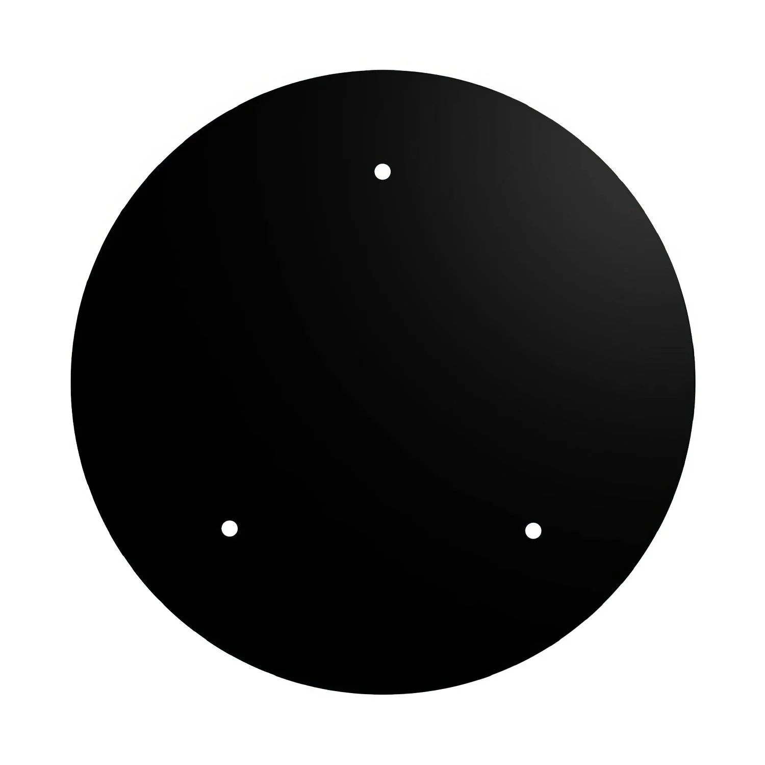 XXL Ceiling rose Rose-One round, diameter 400 mm with 3 holes and 4 side holes - Matt black - Image 3
