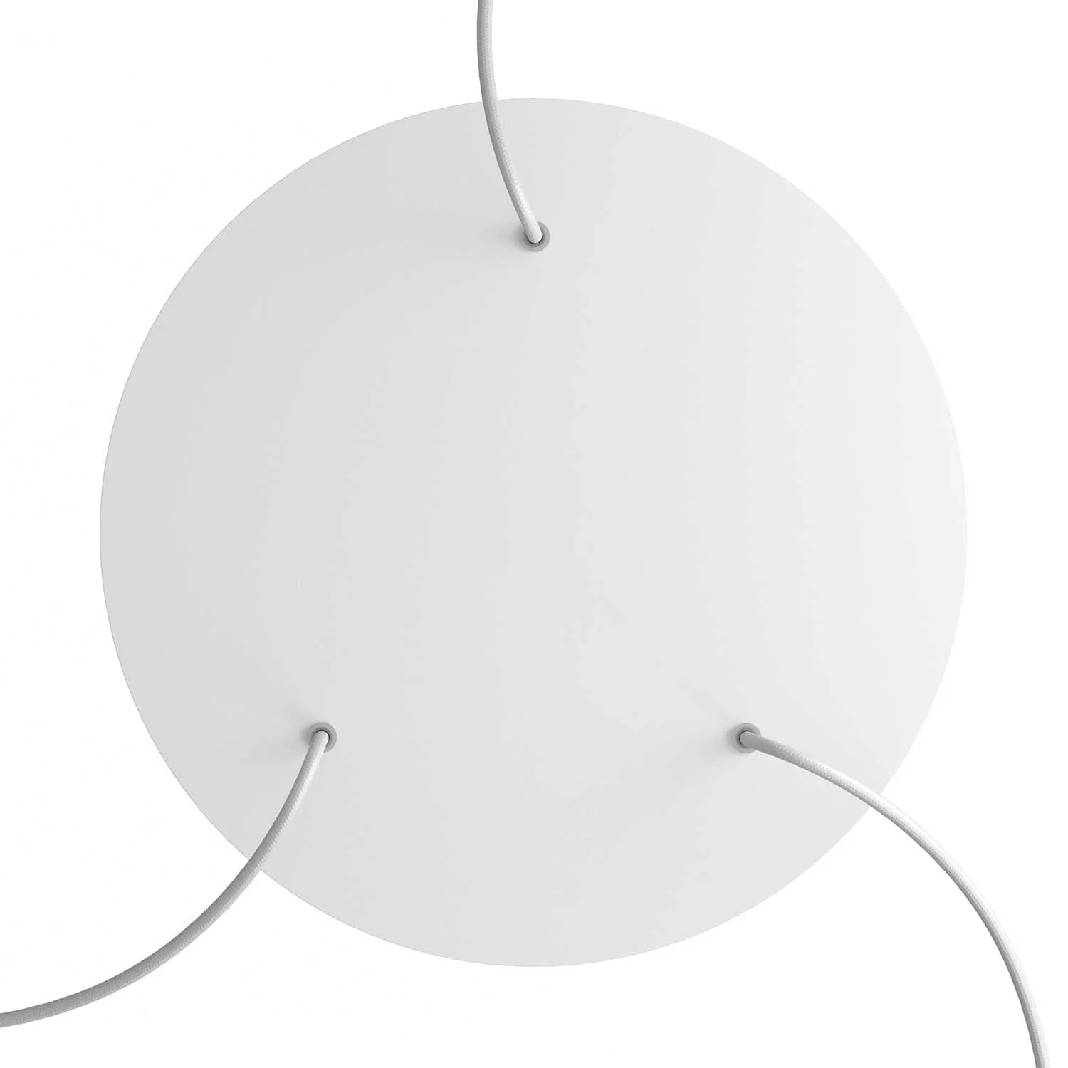 XXL Rose-One round ceiling rose, diameter 400 mm with 3 holes and 4 side holes - Matt white - Image 2