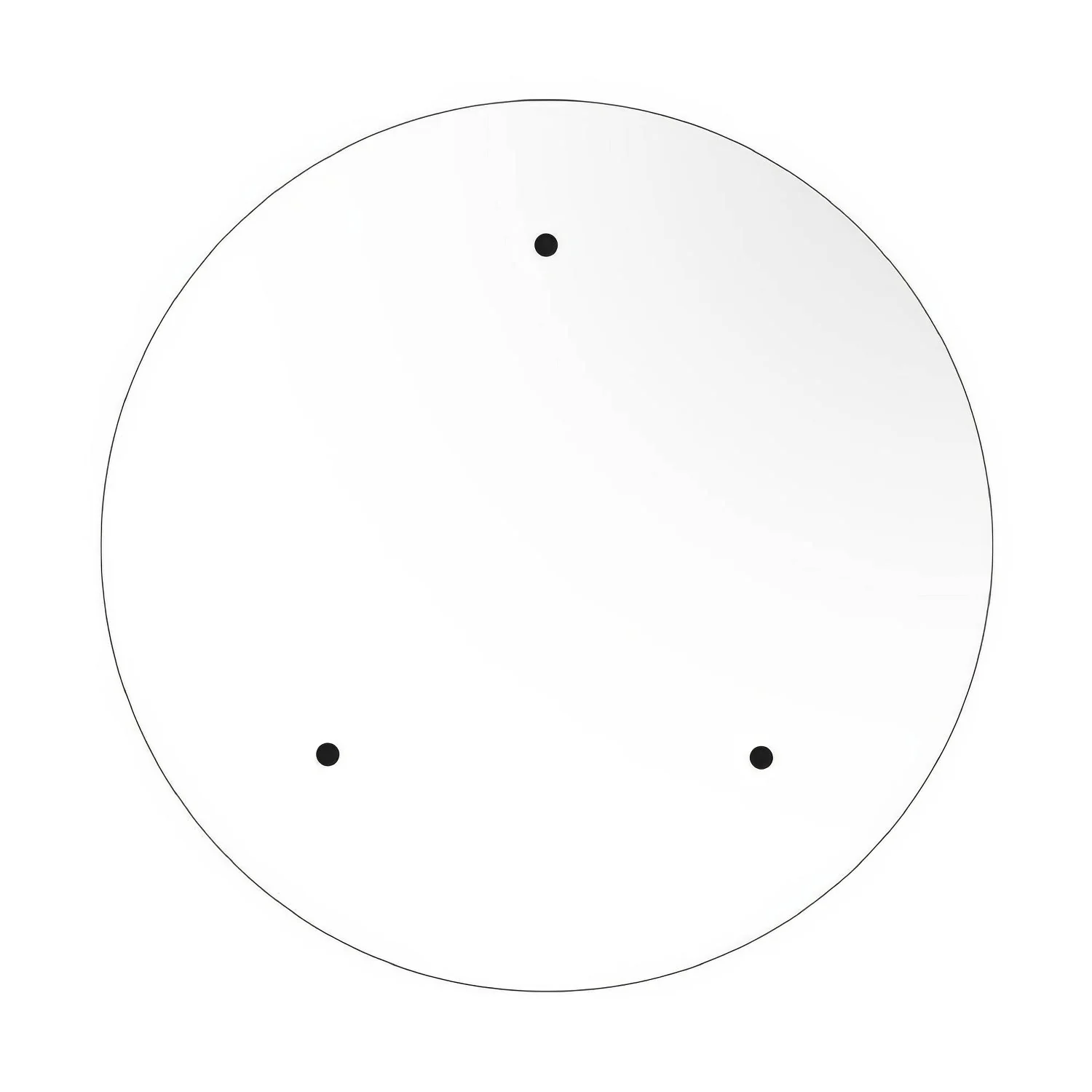 XXL Rose-One round ceiling rose, diameter 400 mm with 3 holes and 4 side holes - Matt white - Image 3