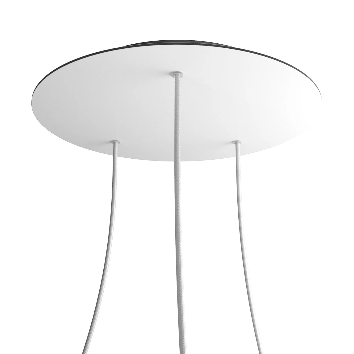 XXL Rose-One round ceiling rose, diameter 400 mm with 3 holes and 4 side holes - Matt white - Image 8