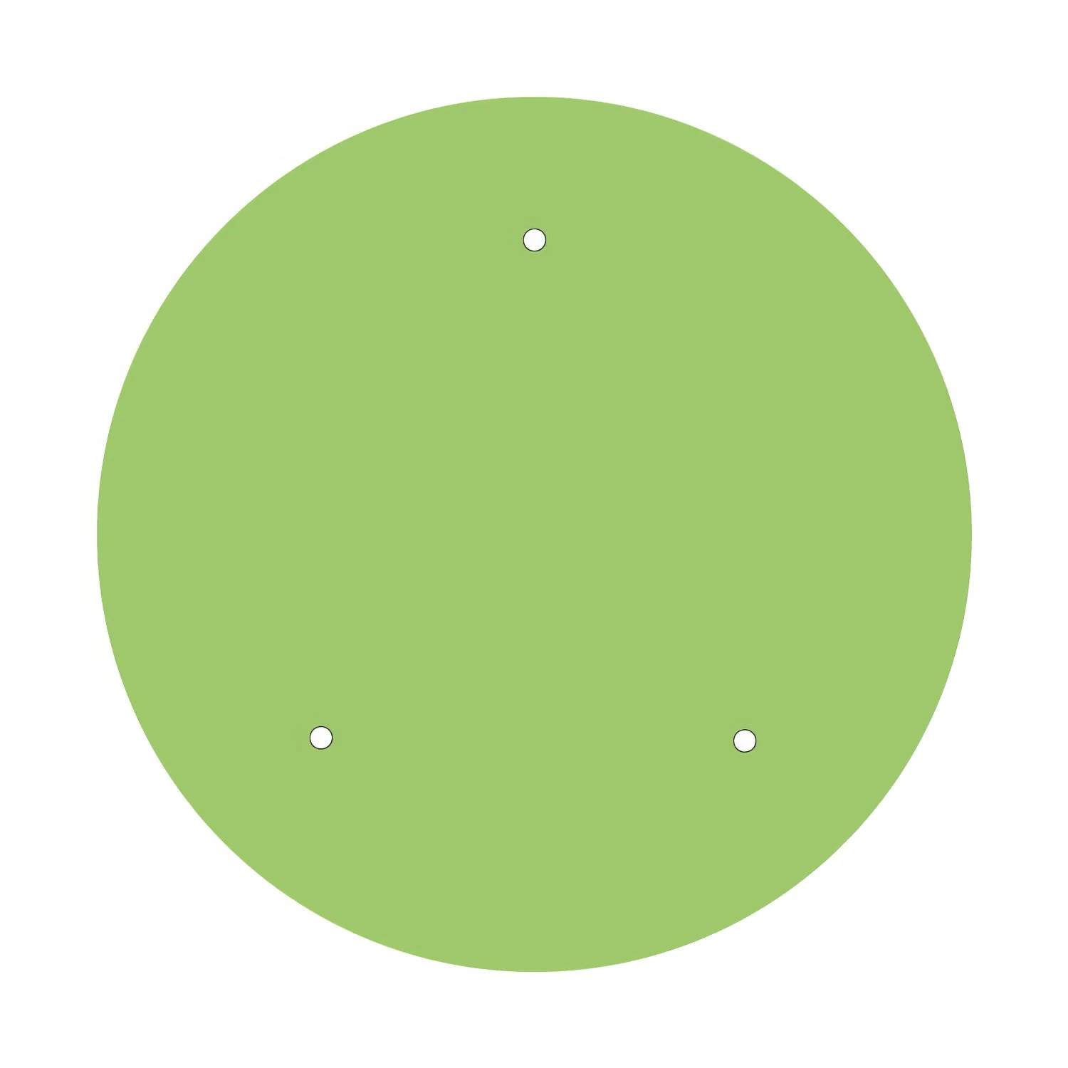 XXL Rose-One round ceiling rose, diameter 400 mm with 3 holes and 4 side holes - Meadow green - Image 3