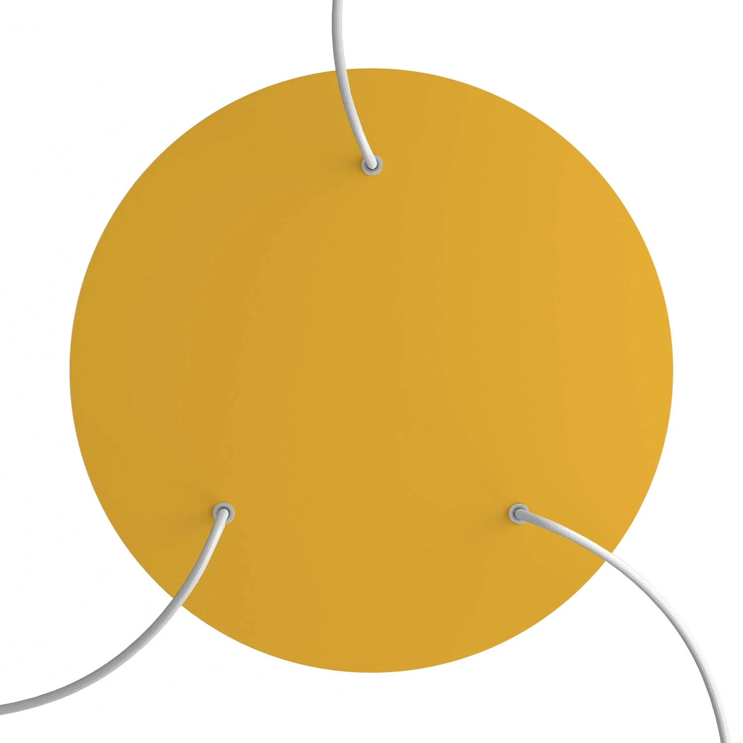 XXL Rose-One round ceiling rose, diameter 400 mm with 3 holes and 4 side holes - Mustard - Image 2