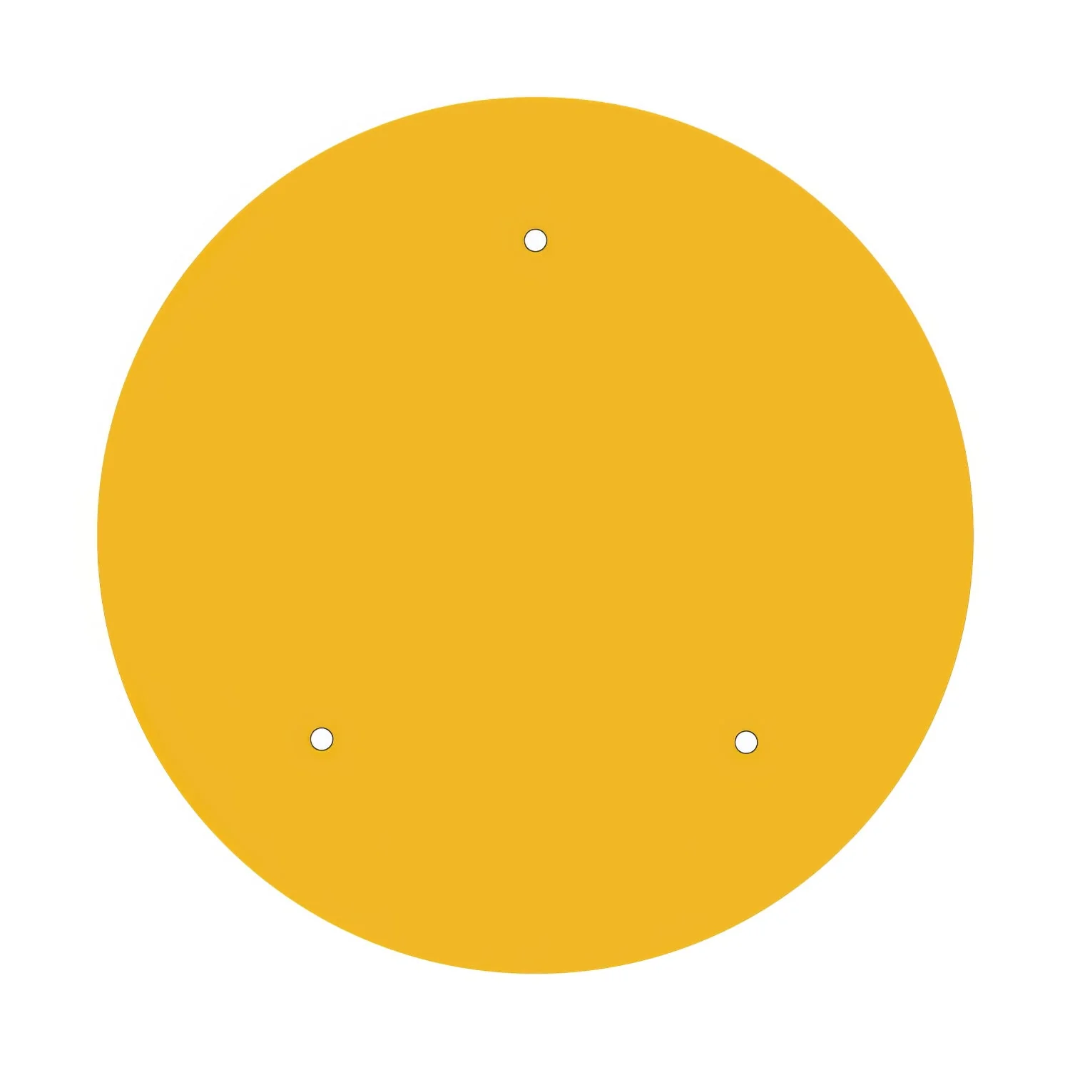 XXL Rose-One round ceiling rose, diameter 400 mm with 3 holes and 4 side holes - Mustard - Image 3