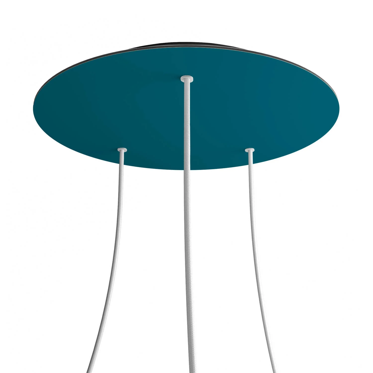 XXL Rose-One round ceiling rose, diameter 400 mm with 3 holes and 4 side holes - Petrol Blue - Image 8