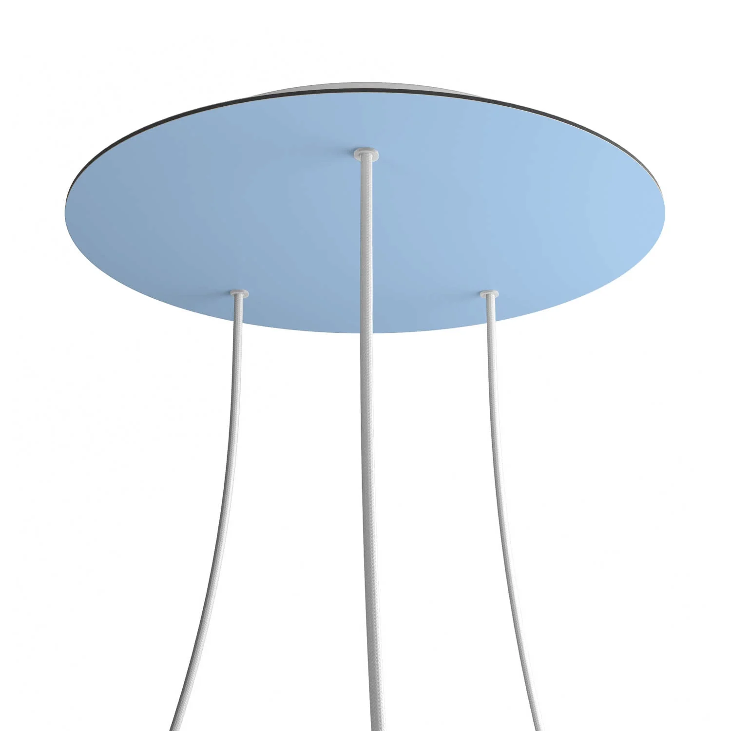 XXL Rose-One round ceiling rose, 400 mm diameter with 3 holes and 4 side holes – Powder Blue