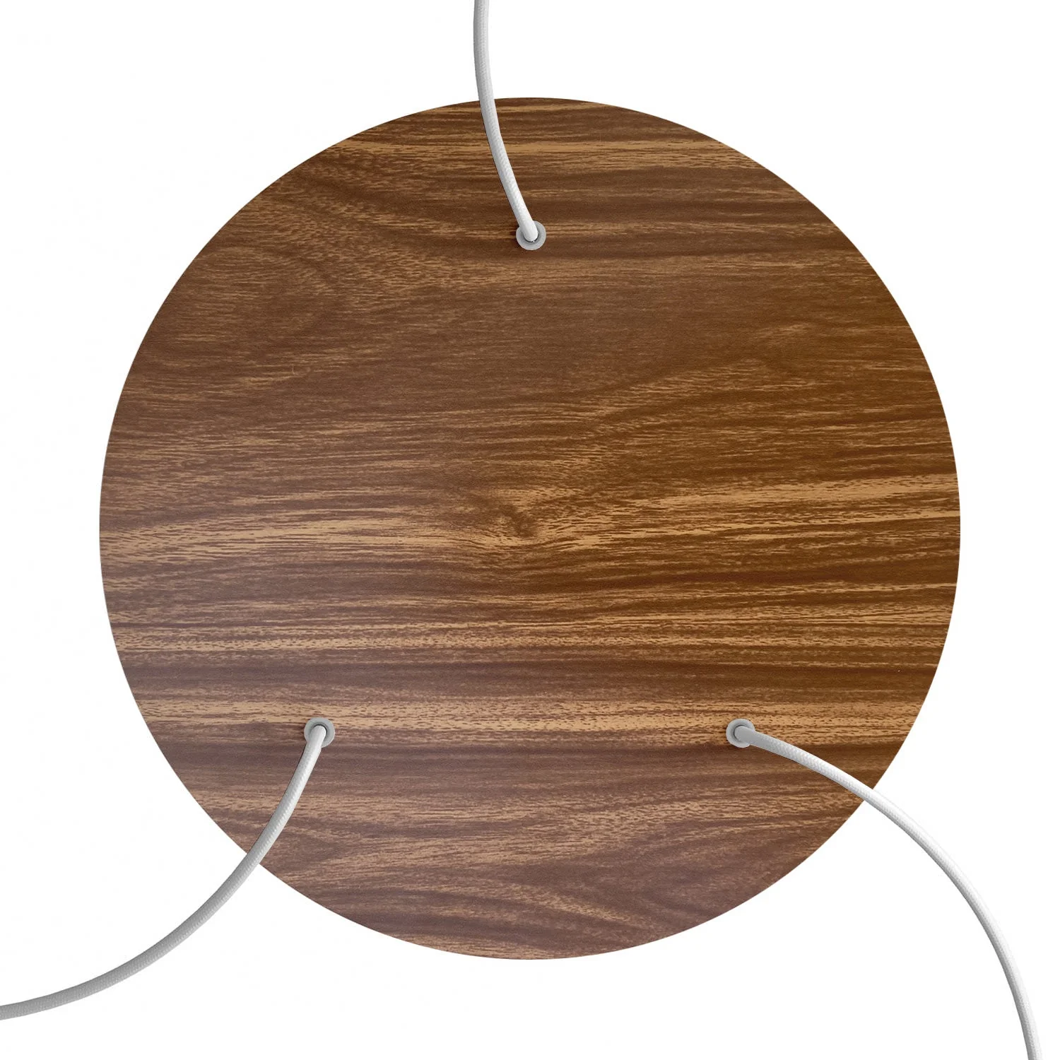 XXL Rose-One round ceiling rose, 400 mm diameter with 3 holes and 4 side holes - Wood - Image 2