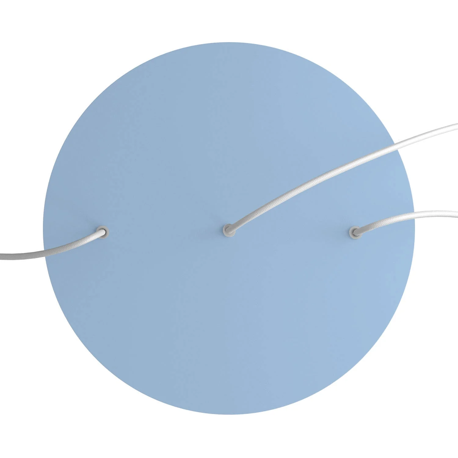 XXL round Rose-One ceiling rose, 400 mm diameter with 3 inline holes and 4 side holes - Sugar paper blue - Image 2