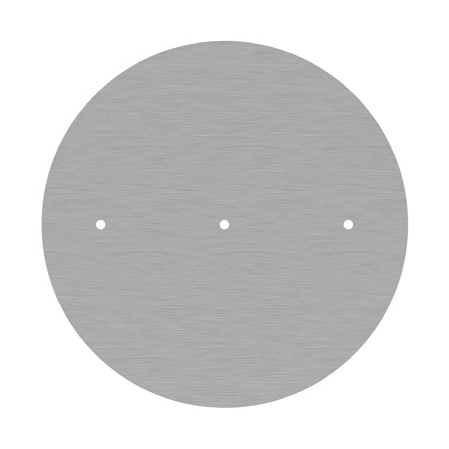 XXL Rose-One round ceiling rose, diameter 400 mm with 3 inline holes and 4 side holes - Satin steel Dibond - Image 3