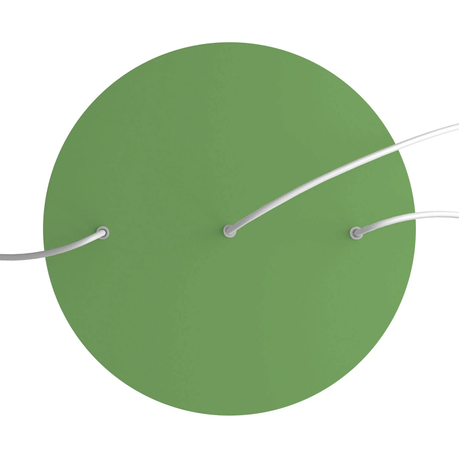 XXL Rose-One round ceiling rose, diameter 400 mm with 3 holes in line and 4 side holes - Meadow green - Image 2