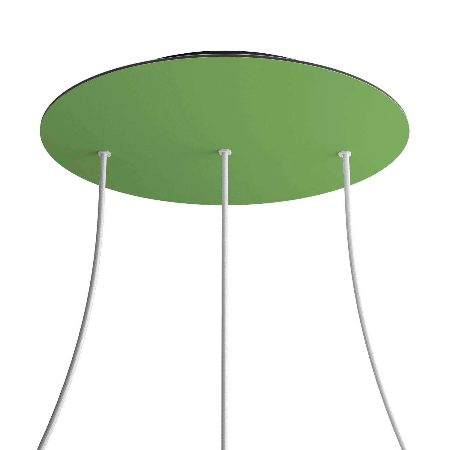 XXL Rose-One round ceiling rose, diameter 400 mm with 3 holes in line and 4 side holes - Meadow green - Image 8