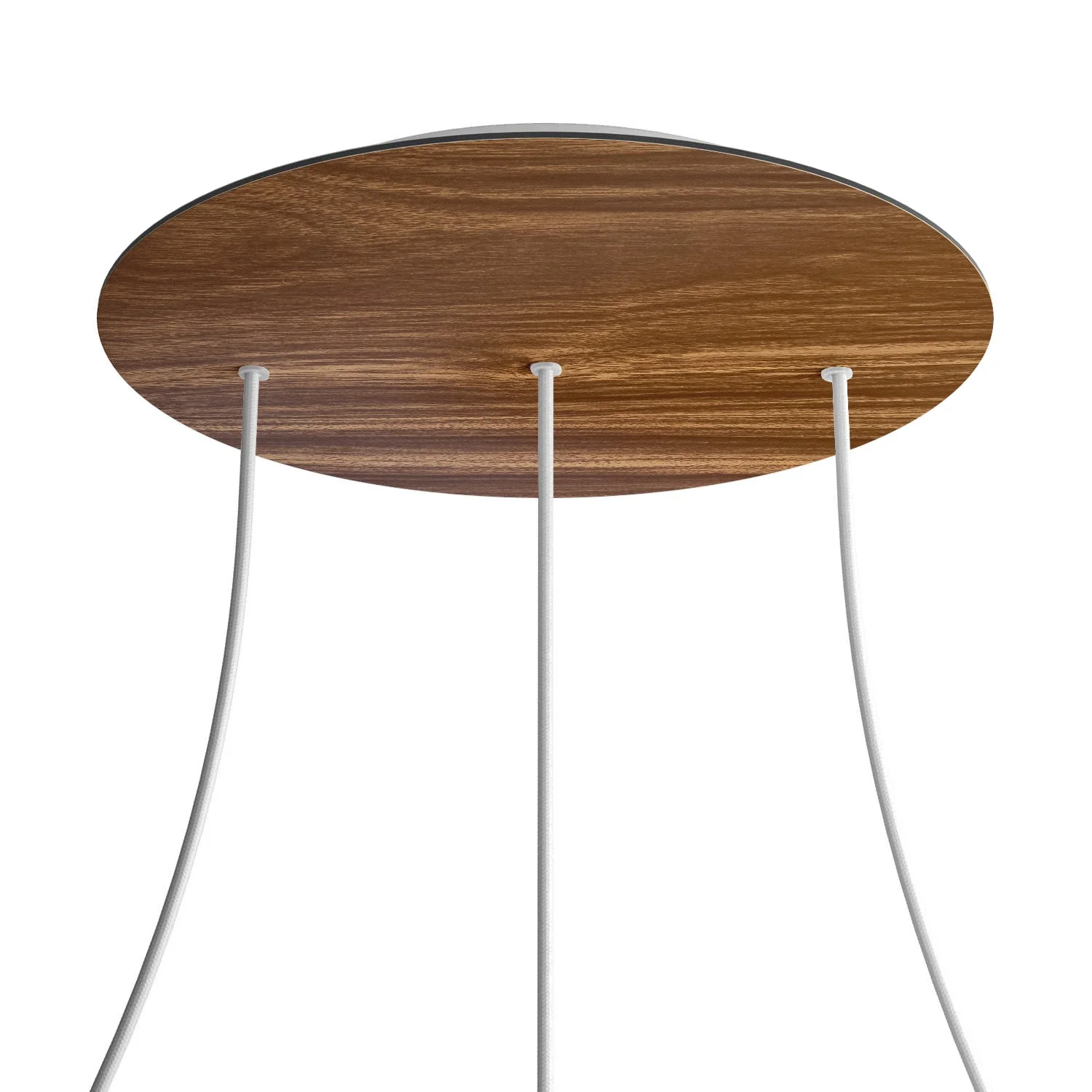 XXL Rose-One round ceiling rose, 400 mm diameter with 3 inline holes and 4 side holes - Wood