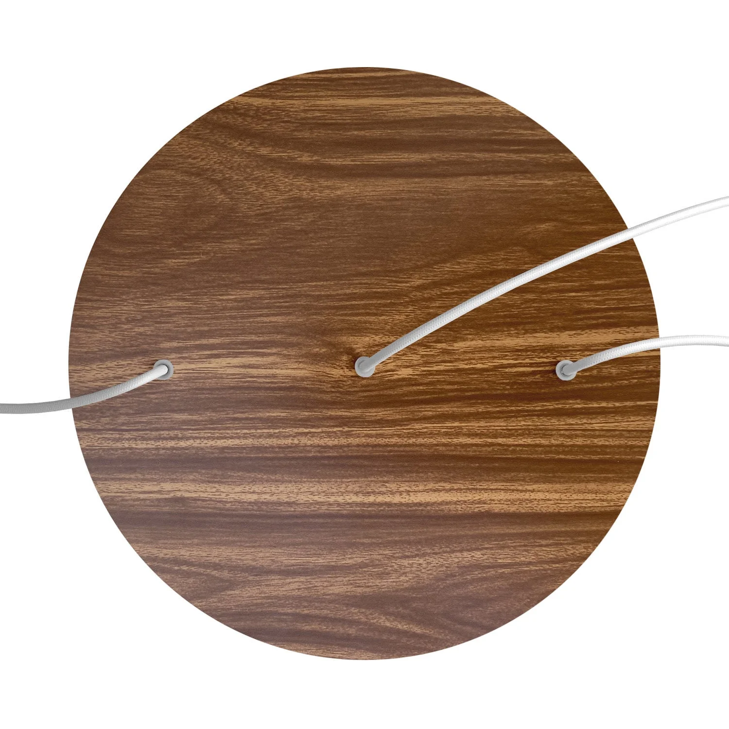 XXL Rose-One round ceiling rose, 400 mm diameter with 3 inline holes and 4 side holes - Wood - Image 2