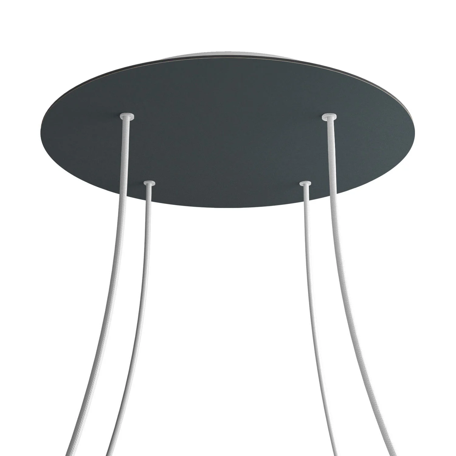 XXL Rose-One round ceiling rose, 400 mm diameter with 4 holes and 4 side holes - Anthracite