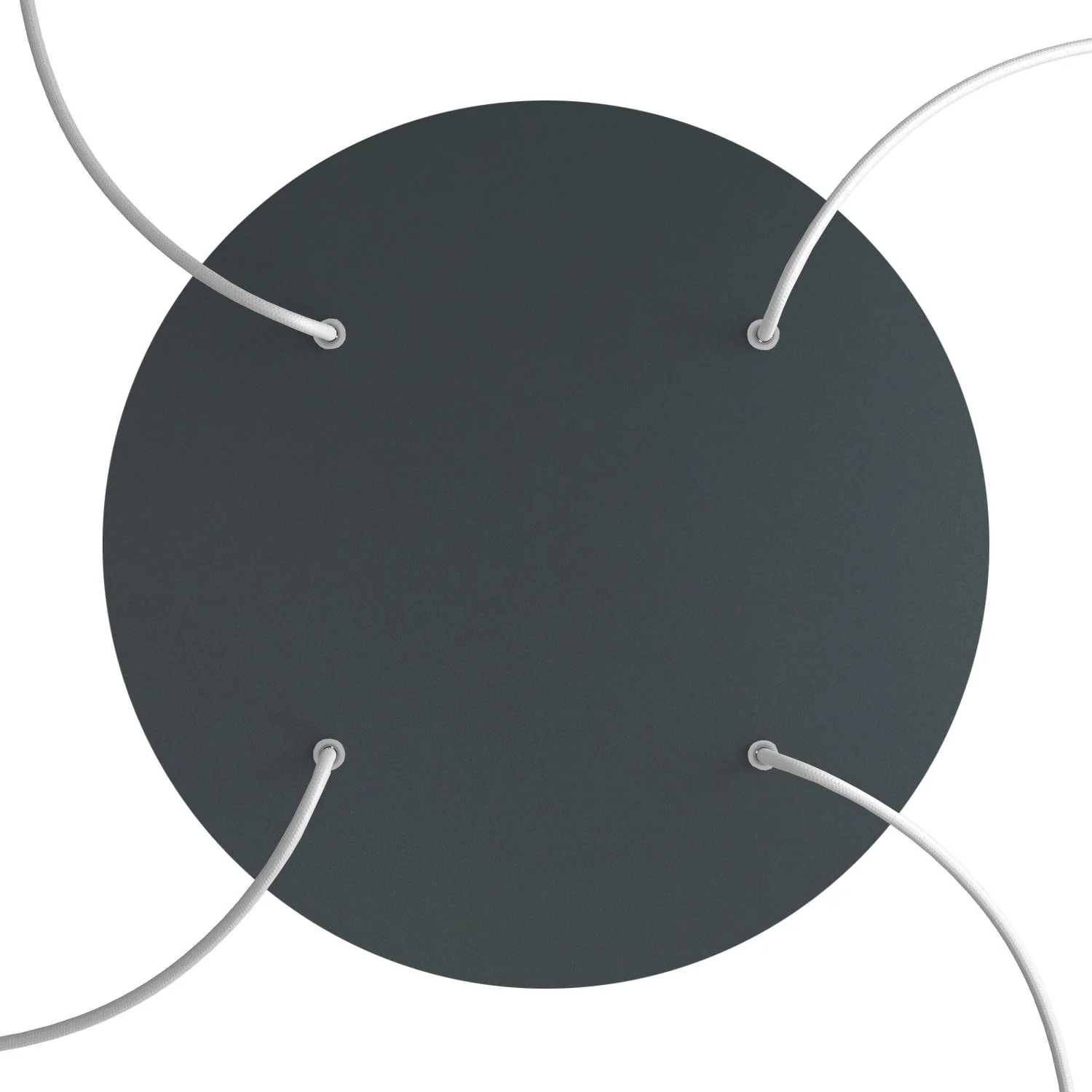 XXL Rose-One round ceiling rose, 400 mm diameter with 4 holes and 4 side holes - Anthracite - Image 2