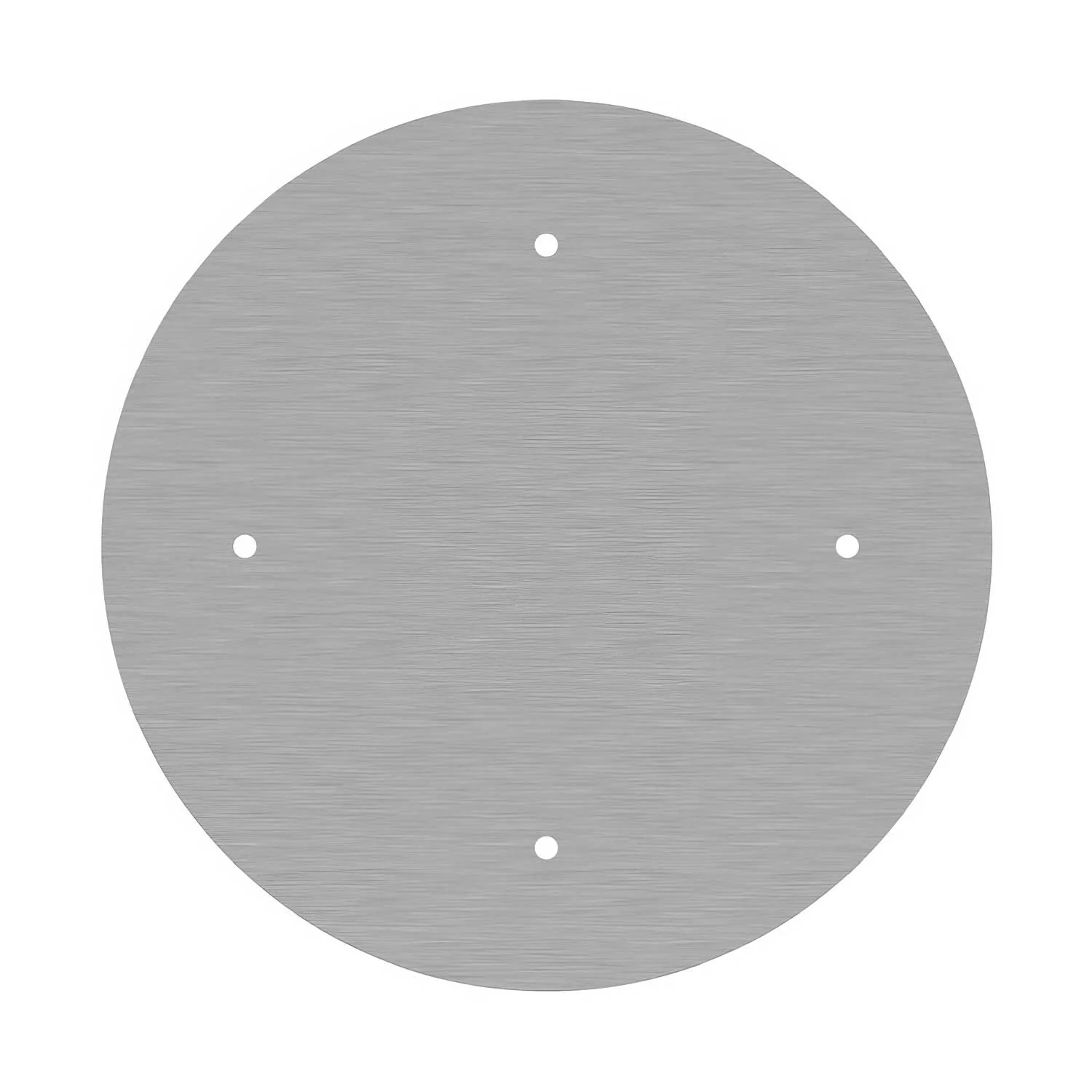 XXL Rose-One round ceiling rose, 400 mm diameter with 4 holes and 4 side holes - Satin Steel Dibond - Image 3